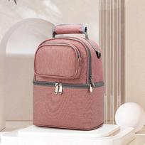 Mommy Bag Pieno laikymo krūties siurblys Motinystės aušintuvas dvigubo sluoksnio izoliacija Šviežiai išlaikomas kūdikių maistas kuprinės maitinimo buteliukas gray