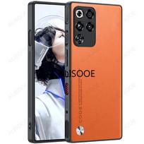 For Nubia Red Magic 11 Pro Plus Case Luxury Fiber Texture PU-Leather Protection Back Cover Capa for RedMagic 11 Pro+ Funda Red Magic 11 Pro oranžinė