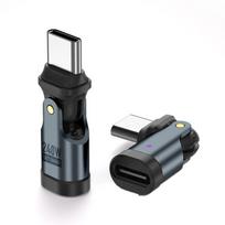 Fast Data Transfer USB Type C Adapter 180 Degree Flexible USBC Charging Converter 240W USB-C To USB-C USB-A Female Adapter