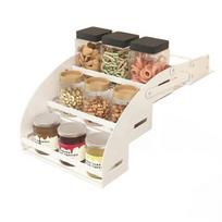 Down Spice Rack 3-Tier Pull Organizer Inside Out Spice Cabinets Space Saving Storage Shelf balta