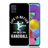Handball Sport Phone Case For Samsung Galaxy A52 A32 A22 A12 A02S A50S A30S A51 A31 AA71 Note 20 Ultra 10 S10 Plus Galaxy A51 A7 Samsung A32 4G purple
