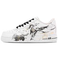 Nike Air Force 1 Abrasion Resistant Low top Skateboard Shoes Unisex Black White DD8959-100(team696-) 38