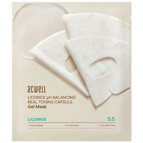 Gelinė veido kaukė su saldymedžio ekstraktu ACWELL LICORICE PH BALANCING REAL TONING CAPSULE GEL MASK, 34 g