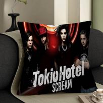 Tokio Hotel Rock Band Bill Kaulitz Cushion Cover Inches Farmhouse Decor Home Throw Pillow Covers For Couch Decorations Peach skin 18*18(CM)-1Pcs gray