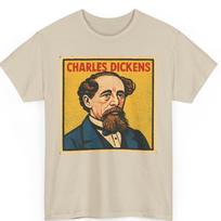 Charles Dickens Comic T-Shirt: Retro Literary Graphic Tee XL