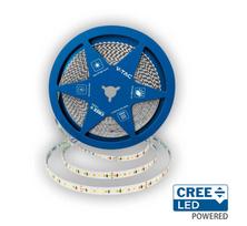 12W/m LED juosta, 168LED/m, 24V, 4000K, IP20, CREE LED chip, 10 metrų ritė