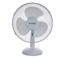 40W stalinis ventiliatorius V-TAC, 51cm, 3 greičių, baltas