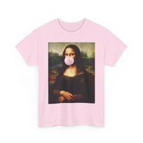 Mona Lisa Bubble Gum Graphic Tee Renaissance Pop Art Hypebeast Streetwear Shirt 4 L white