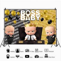 Boss Baby Theme Gender Revealing Backdrop Wallpaper Backdrop Spring Photography Garden Photos For Child Women Photoshoot 47.2x31.5inch/120*80cm beige