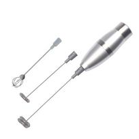 Foamer Milk Frother Set Whisk Mixer Stirrer Eggbeater Handheld Kitchen gray