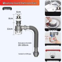 SIOYIE Stainless Steel Anti-Clog Basin Drain gray