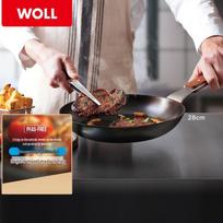 WOLL Italian Carbon Steel Non-Coating Frying Pan, 28cm black