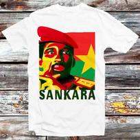 Thomas Sankara African Marxist Revolutionary Cartoon T Shirt B915 XL red