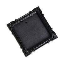 Resin Picture Frame Mini Picture Frame Antique Photo Frame Tiny Baroques Ornate Frame for DIY Manicure Jewelry Gift black