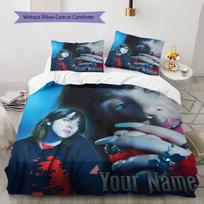 Custom Name Billie Eilish Bedding,Quilt Set Quilt Cover Pillowcase Home Birthday Gift(1 * duvet cover + 2 * pillowcase, without core) -HE31 135x200cm
