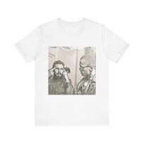 Fidel Castro Malcolm X Graphic Print Tee Shirt Short Sleeve Crewneck Unisex NEW M white