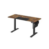 SONGMICS elektrinis stalas su reguliuojamu aukščiu, 60 x 140 x (72-120) cm, visiškai reguliuojamas, sujungta plokštė, atminties funkcija su 4 aukščiais, apsauga nuo perkrovos ruda