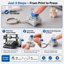 50Pcs Blue Mechanical Keyboard Switches 3 Pin Mx Style Clicky Switches With 10 Keychains For 3D Printed Fidget 1set gray