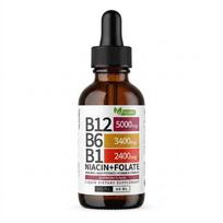 Skystas vitaminas B12 lašai 5000 mcg su B kompleksu ir B6 - po liežuviu veganiškas papildas 1pack