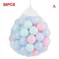Juokingi 100/200 spalvingi kamuoliukai, minkšti plastikiniai vandenyno kamuoliukai, kūdikių vaikų baseino žaislai 50PCS white