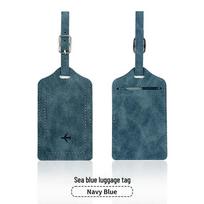 PU Leather RFID Passport Holder & Luggage Tag Set - Anti-Magnetic & Anti-Theft Document Bag in Stock gray