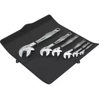 Wera 6004 Joker 6 Set 1 veržliarakčių komplektas, 6 vnt., 10-19 mm, chromo-molibdeno plienas, nikeliu-chromu dengtas, su tekstiliniu maišeliu