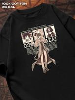 Bungo Stray Dogs Osamu Dazai black T‑shirt Mens Tshirt Womens Tshirts with Letters Print Short Sleeves T-Shirt Casual Street Tee Shirt Top L black