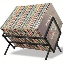 80 vinilinių plokštelių albumų laikiklis juoda