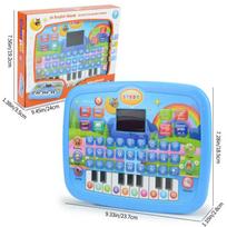Kids Learning Tablet Age 3+ with Math Literacy Music Educational Toy Doubles as Electronic Keyboard Perfect Gift for Birthday Christmas mėlyna