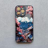 Japanese Snow Mount Fuji Scenic Phone Case For iPhone 17 16 15 14 13 12 11 Pro Max Mini SE 7 8 Plus Shockproof Hard Matte Cover iPhone 16 ProMax gray
