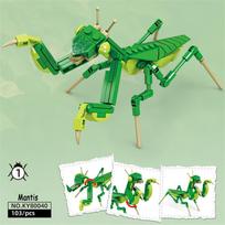 Nature Insect Wasps Bees Pink Mantis Building Blocks Series Cultivation Hands on Coordination Ability Children's Collection Toys with-box