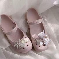 DIY Detachable Shoe Charms for Clog Shoes Set of 8 Fantasy Garden Style Decorative Accessories Suitable for Various Hole Shoes One Size rožinė