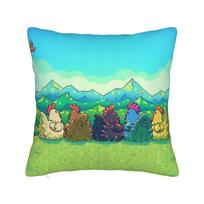 Game Stardew Valley Pillowcase Double-Sided Printing Cushion Cover Decorative Throw Pillow Case Cover Living Room Square 18'' Peach skin 18*18(CM)-1Pcs blue