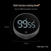 USB Rotating Magnetic Kitchen Timer black