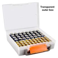 Battery Storage Organizer Holds 72 Aa Aaa Batteries Battery Box Case Garage Container Home Drawer Organization Dispenser Holder pilka spalva