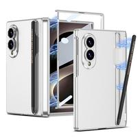 Skirta Samsung Z Fold 8 dėklas, prabangus odos pojūtis, PC rašiklio laikiklis ir apsaugantis nuo kritimo rašiklio dėklas, skirtas Galaxy Z Fold8, su įmontuotu ekrano apsauginiu dangteliu Galaxy Z Fold 8 black