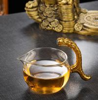 Visiškai automatinis drakono ir fenikso arbatos rinkinys Stiklinis tinginio Kung Fu gaminimo rinkinys brown