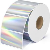 Printable Holographic Silver Thermal Sticker Self-adhesive Thermal Printer Label Sticker  QR Code square 500pcs