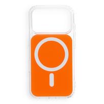 Case for iPhone 17 Pro / 18 Pro Clear Fusion Mag Cover compatible with MagSafe orange
