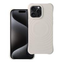 Case for iPhone 15 PRO Silicone Zephyr Mag Cover compatible with MagSafe white