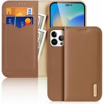DUX DUCIS wallet case HIVO for IPHONE 15 Pro brown