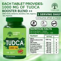 Vruksha Vitals TUDCA 1000 mg + 7 Herbs - 100 Tablets/Capsules for Liver Detox Supplement - Bile Salts as Liver Support Powder