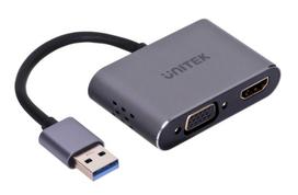 Unitek USB-A to HDMI  AND amp; VGA ADAPTER, FULL HD, M/F