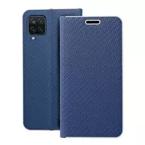 OEM LUNA Book Carbon book type phone case for Samsung Galaxy A12 (A125) | M12 (M127) blue