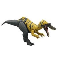 Mattel Jurassic World Ceratoscops Action Figure, Roaring, Kids' Dinosaur Toy, Moving, Large, Total Length: Approx. 32.5cm, Ages 4 and Up, Yellow, black