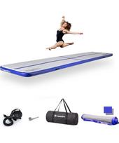 Pripučiamas gimnastikos kilimėlis inSPORTline Airstunt 500 x 100 x 10 cm, baltas, su elektriniu siurbliu