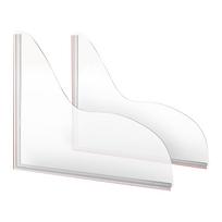 Dušo apsaugų rinkinys, lengvai montuojamas, didelės apsaugos voniai, lipnios dušo kampų apsaugos, skirtos laikyti duše arba vonioje One Size white