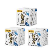 52žaislai Ghost Žiūrėk mano katę serija Mystery Box Šviečiantis modelis Žaislas Stalo pramoginis papuošalas Daugelio stilių kačių modeliavimo žaislas Paslapčių dėžutė white