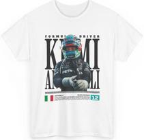 Kimi Antonelli F1 lenktynių marškinėliai, Antonelli Formulės 1 marškinėliai, Unisex marškinėliai S black
