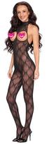 Cottelli Diamond Pattern Crotchless Catsuit with Breast Cutouts 2551918 Black XL/XXL